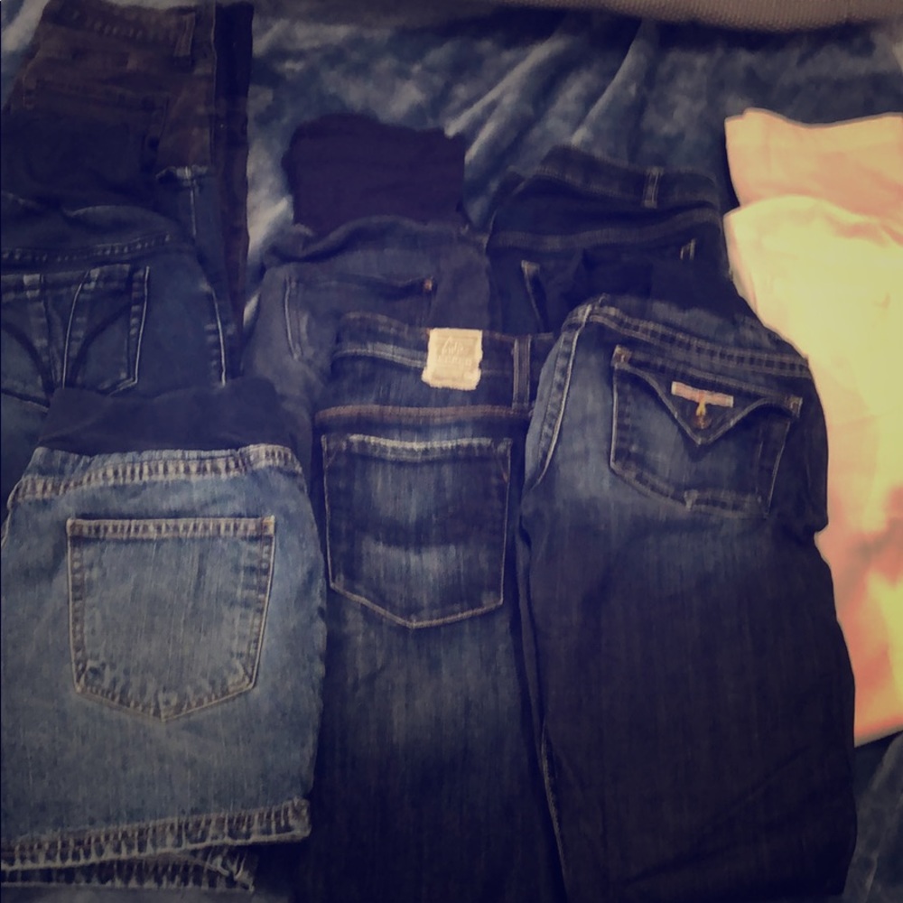 Maternity jean skirt short bundle - Hudson